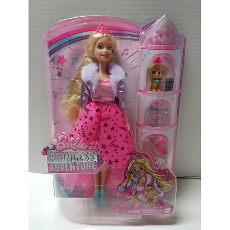 Barbie Princess Adventure Doll in Princess Fashion (12-inch) with Puppy