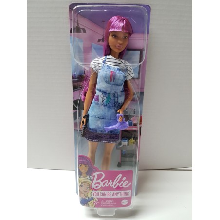 Barbie Salon Stylist Doll (12-in), Purple Hair, Accessories