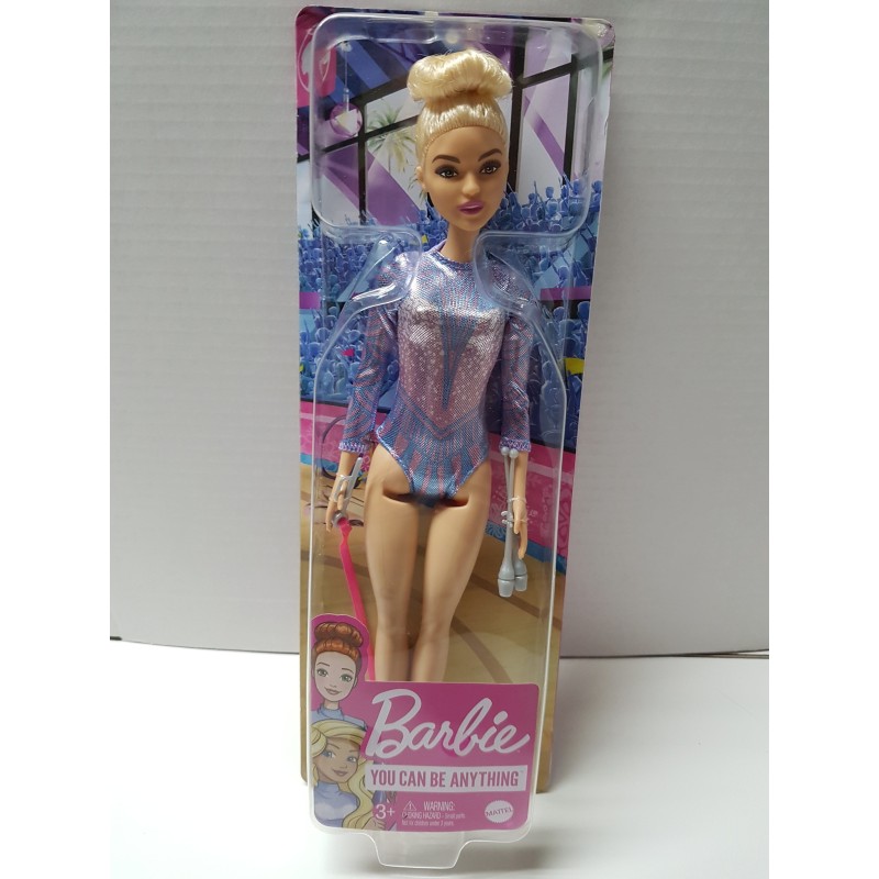 Barbie Rhythmic Gymnast Blonde Doll Leotard & Accessories