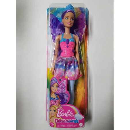 Barbie Dreamtopia Fairy Doll, 12-inch, Purple Hair, with Wings and Tiara Doll