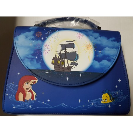 The Little Mermaid Ariel Fireworks Glow in the Dark Loungefly Crossbody Bag