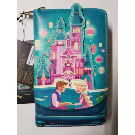 Tangled Rapunzel Castle Glow in the Dark Zip Around Wallet Portefeuille Loungefly