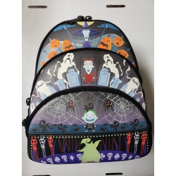 Disney The Nightmare Before Christmas Glow Triple Pocket Mini Backpack Loungefly