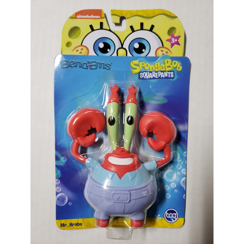 Bend-Ems SpongeBob Squarepants Mr. Krabs Figure ***DAMAGED PLASTIC BOX WINDOW***