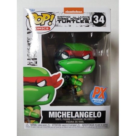 Teenage Mutant Ninja Turtles 34 Michelangelo PX Previews Exclusive Funko Pop