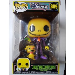 Disney 809 Jack Skellington with Zero Blacklight 10" Funko Pop