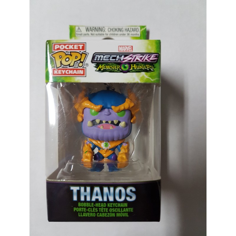 Marvel Mech Strike Monster Hunters Thanos Funko Pocket Pop Keychain