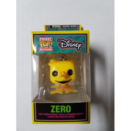 Disney Nightmare Before Christmas Zero Black Light Funko Pocket Pop Keychain