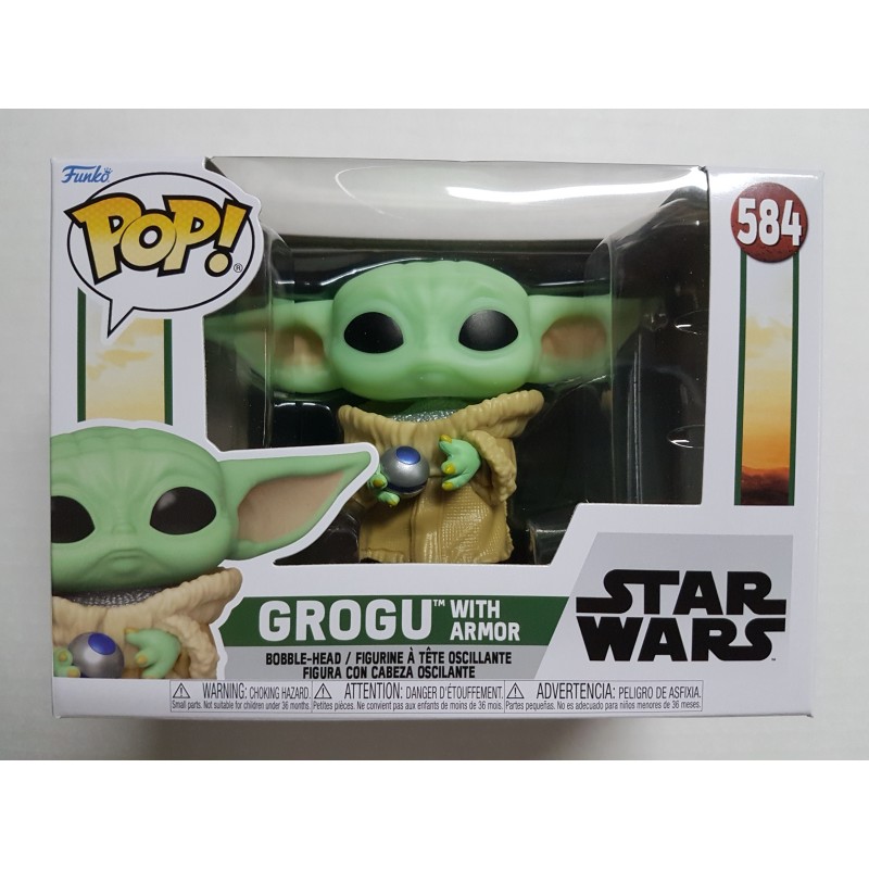 Star Wars 584 Grogu with Armor Funko Pop