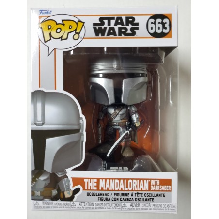 Star Wars The Mandalorian 663 The Mandalorian with Darksaber Funko Pop