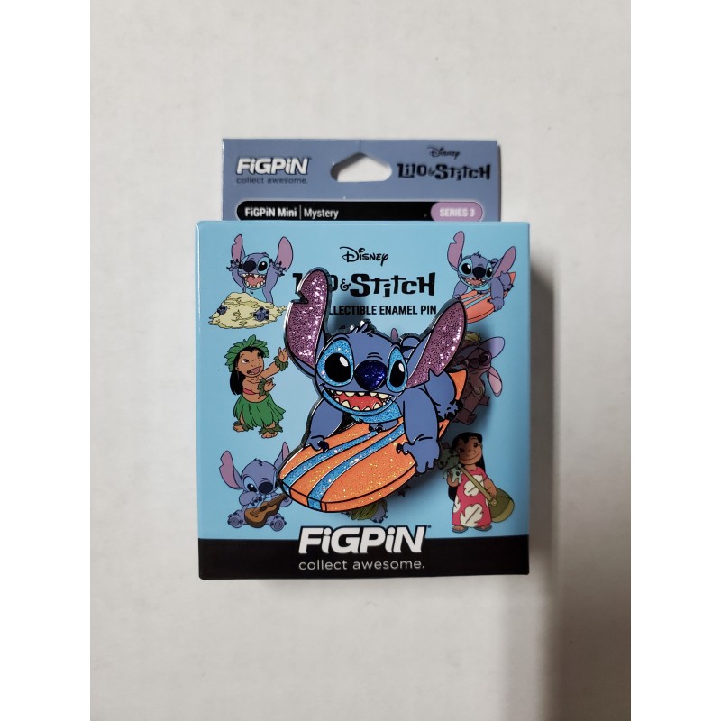 Glitter Stitch Surf (Y431) Disney Lilo & Stitch Series 3 Mystery FiGPiN Épinglette