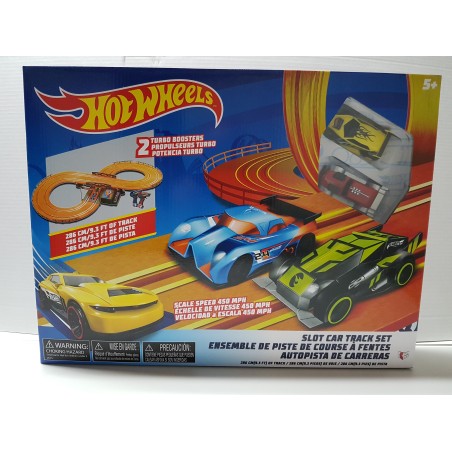 Hot Wheels Ensemble Piste de course à fentes électrique 9.3 pieds